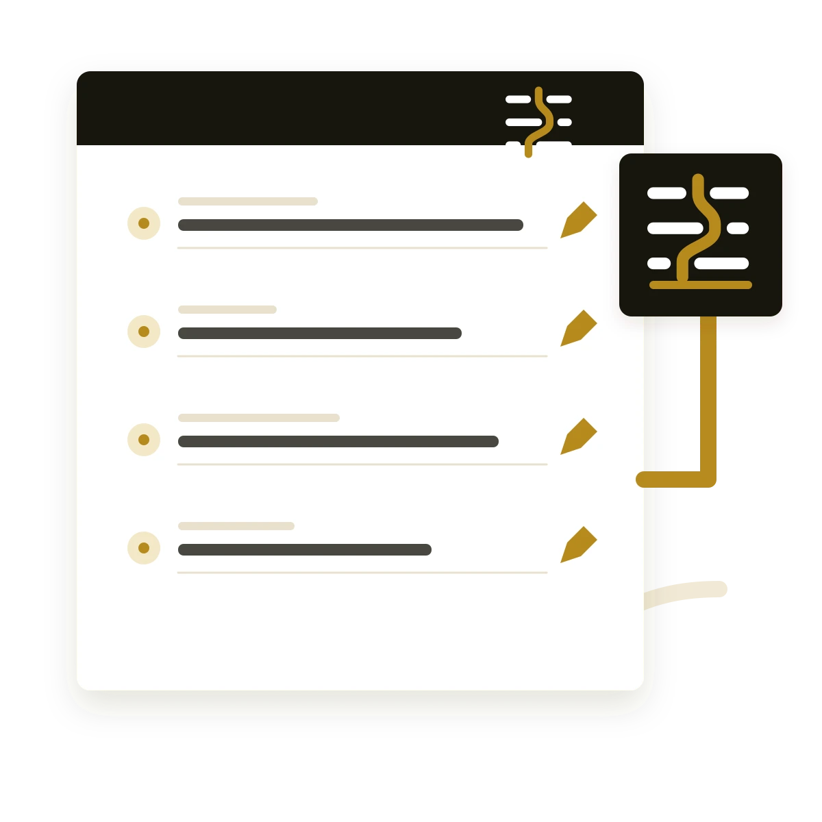 Answer rows being reviewed and edited before they become the final document.